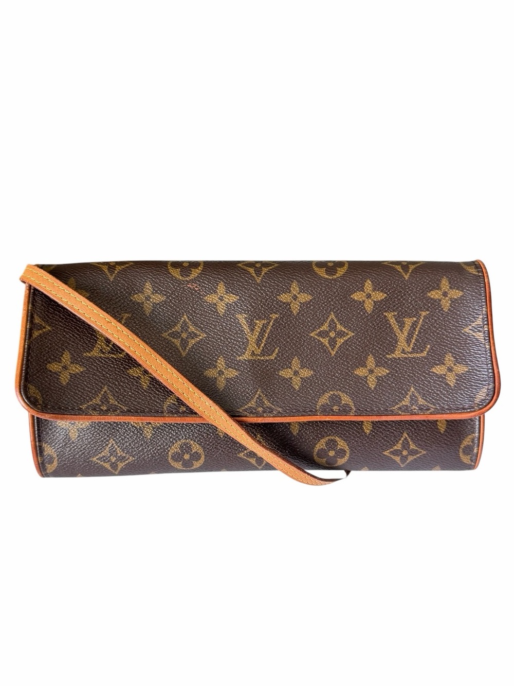 Louis Vuitton Pochette Twin GM Monogram Clutch Crossbody Bag
